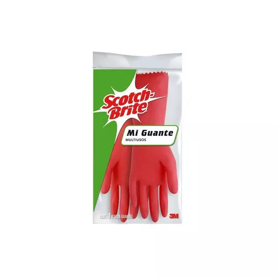 Guantes de latex satinados Scotch-brite 3M tamaño mediano
