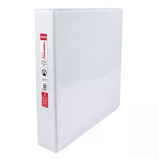 Carpeta panorama herraje O 1.5" ACCO color blanca, tamaño carta