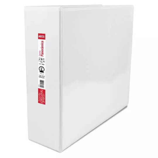 Carpeta panorama herraje O 3" ACCO color blanca, tamaño carta