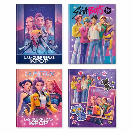 Cuaderno Tilibra profesional cosido cuadro grande, guerreras k-pop 80 hojas 1