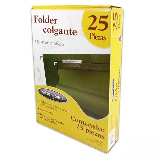 Folder colgante oficio ACCO color verde.