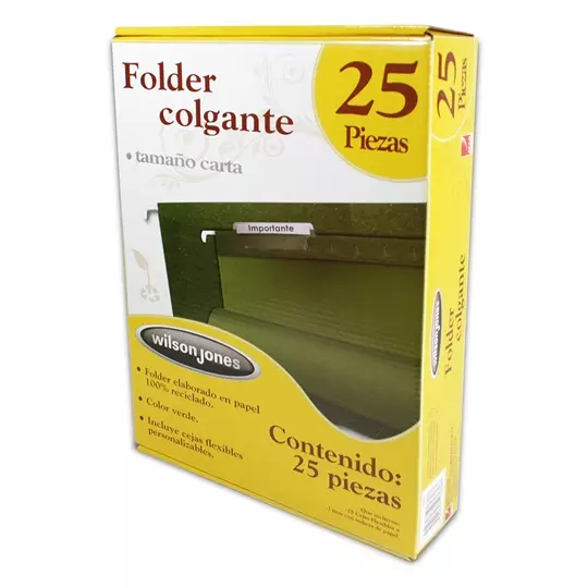 Folder colgante carta ACCO color verde.