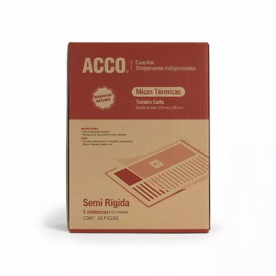 Mica térmica ACCO carta 5 milésimas 50 piezas