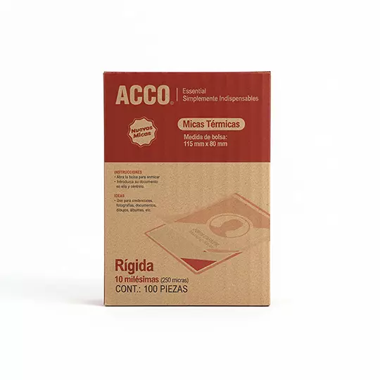 Mica térmica ACCO 11.5x8cm 10 miésimas 50 piezas