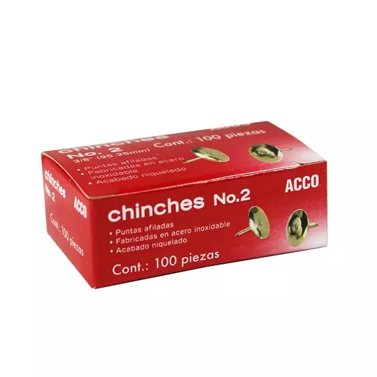 Chinche no. 2 ACCO chinche metálica.