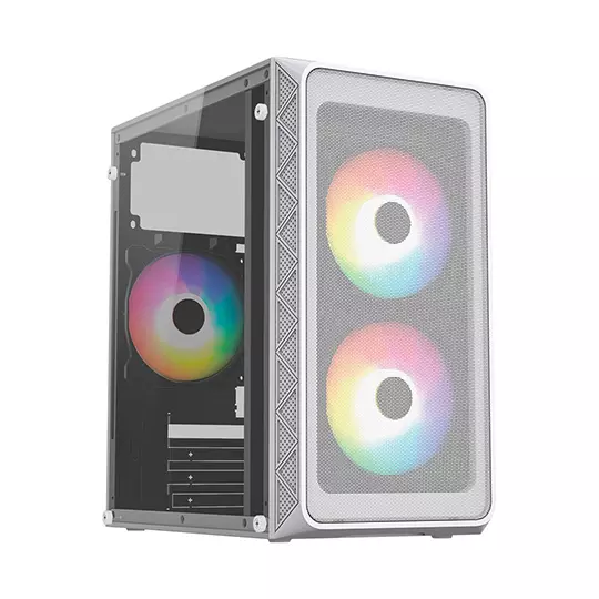 GABINETE MINI TORRE DOOM PRO MESH GI7 BLANCO
