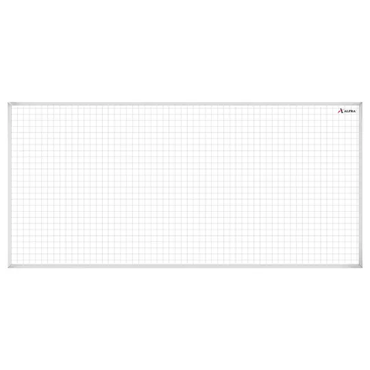Pintarrón metálico esmaltado escolar Phantom Line Alfra 120 x 240 cm