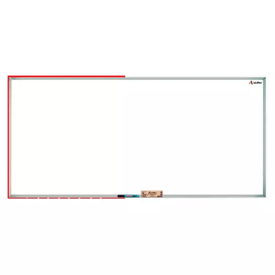 Pintarrón metálico esmaltado escolar Alfra 120 x 300 cm