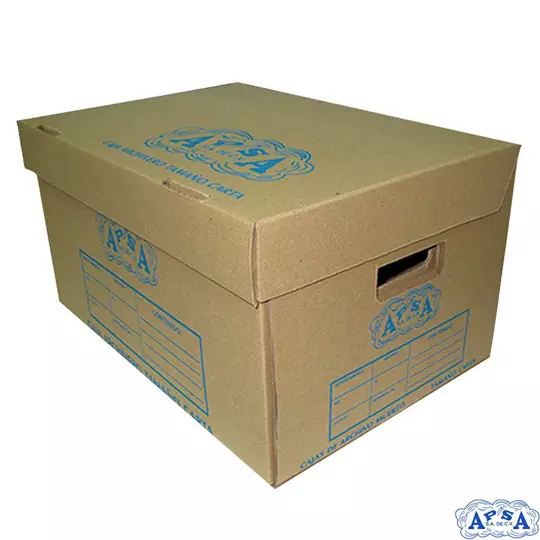Caja de archivo kraft APSA tamaño oficio, caja de cartón corrugado