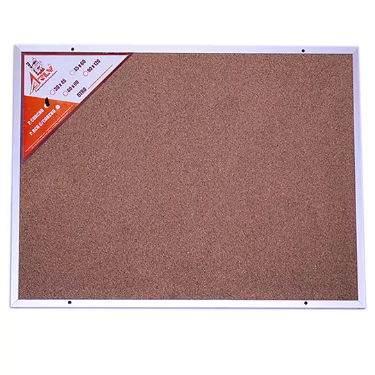 Pizarrón de corcho Arly 90 x 120 cm.