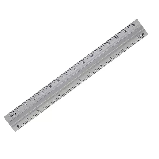 Regla de aluminio Arly de 15 cm.