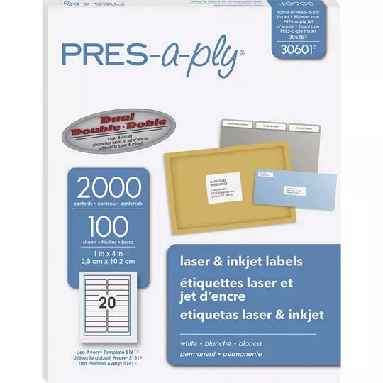 Etiqueta tecnología láser/inkjet AVERY