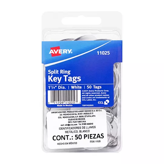 Identificador de llaves AVERY color blanco