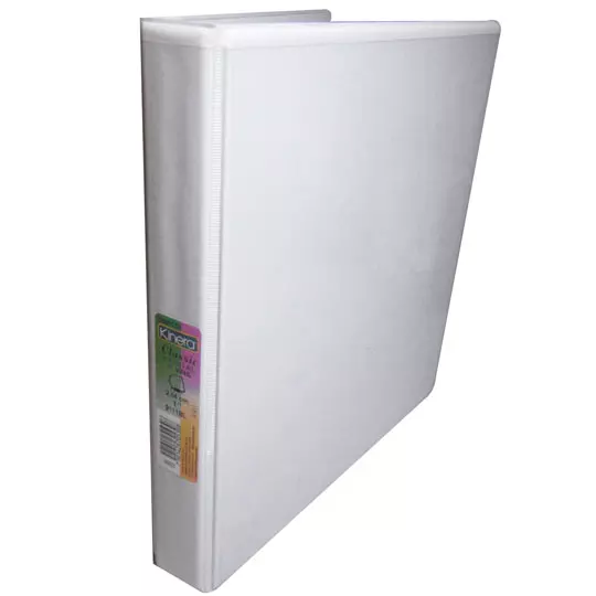 Carpeta panorámica con cristal Kinera carta herraje 1 pulgada "D" color blanco
