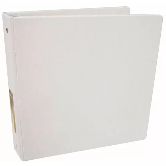 Carpeta básica Kinera carta herraje de 1 1/2 pulgadas "O" color blanco
