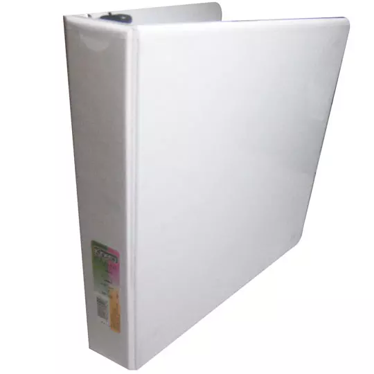 Carpeta panorámica cristal Kinera carta herraje 1.5 pulgadas "D" color blanco