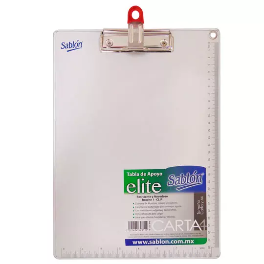 Tabla de aluminio Sablón con I-Clip metálico tamaño carta