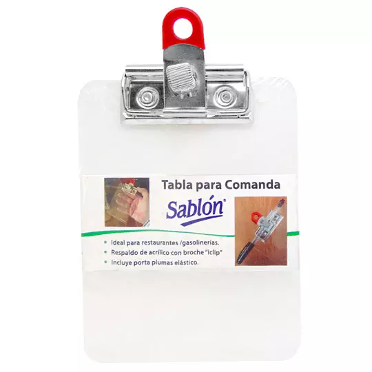 Tabla para comanda Sablón tamaño mini 11 x 18.5 x 1.8 cm