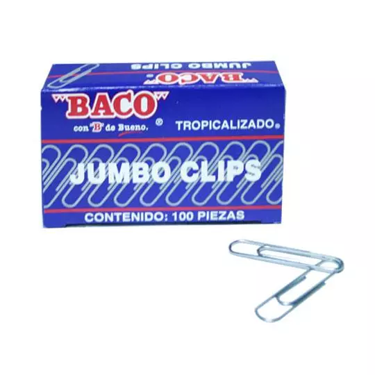 Clip BACO tropicalizado Jumbo caja con 100 clips