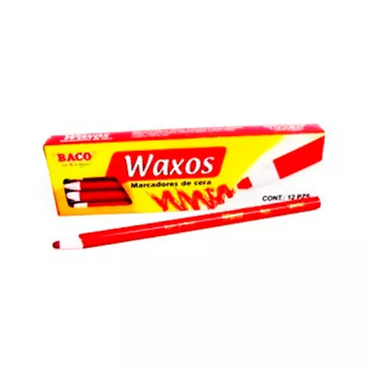 Marcador de cera BACO Waxos color rojo