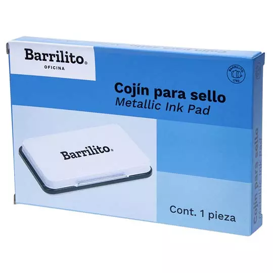 Cojín para sello grande Barrilito con tinta color negro