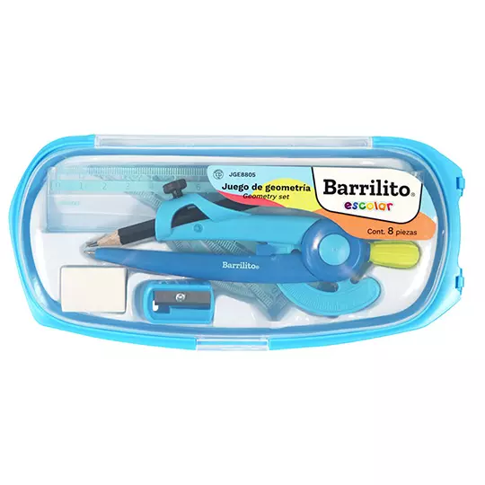 JUEGO DE GEOMETRIA BARRILITO ESTUCHE. 