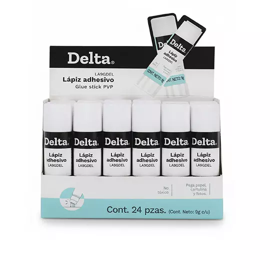 Lápiz adhesivo Delta 9g  Charola 24pz.