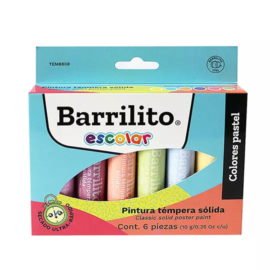 LM-PINTURA TEMPERA SOLIDA BARRILITO COLORESPASTEL