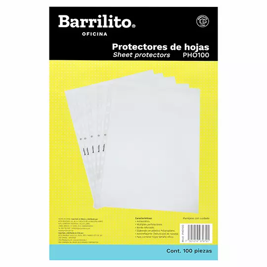 Protector de hojas oficio Barrilito tamaño oficio