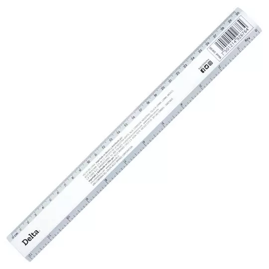 Regla metálica delta 30 cm Barrilito de aluminio