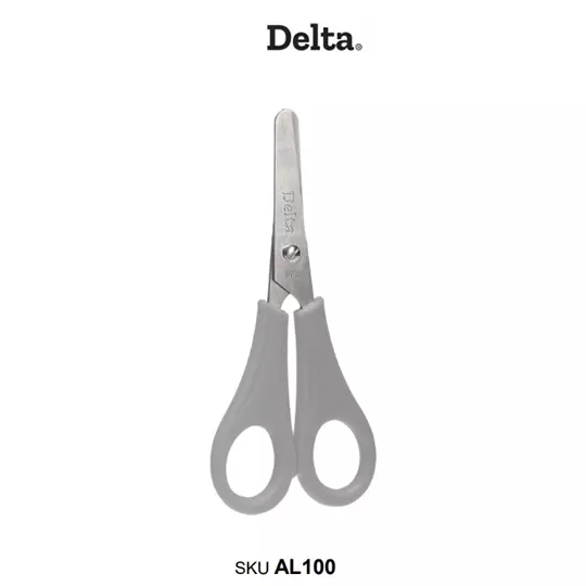 Tijera Escolar DELTA Al100 Acero Inox, 12.7cm Punta Roma