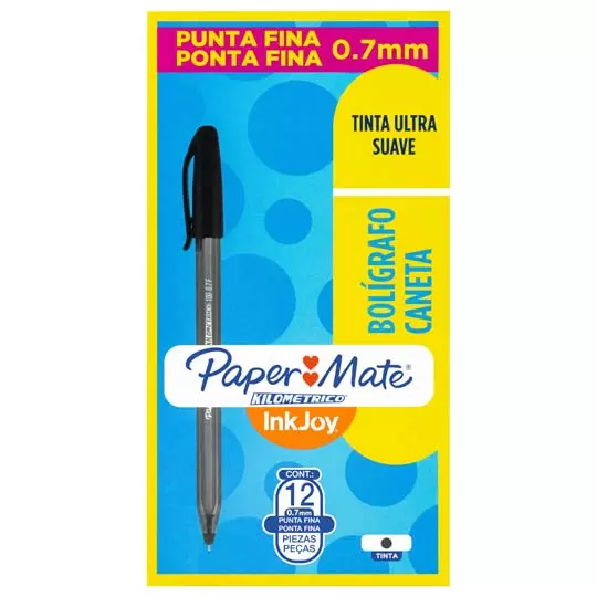 Bolígrafo ST kilométrico negro punto fino caja con 12 piezas