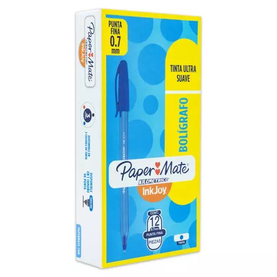 Boligrafo ST kilometrico azul punto finocaja con 12 piezas