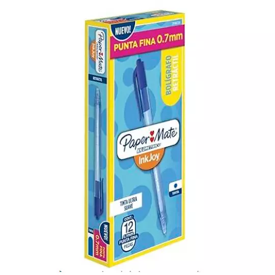Boligrafo kilometrico RT 100 azul punto fino caja con 12 piezas