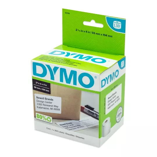 Etiqueta de papel DYMO lw450 rollo con 300 etiquetas de 59mmx102mm 1 pieza