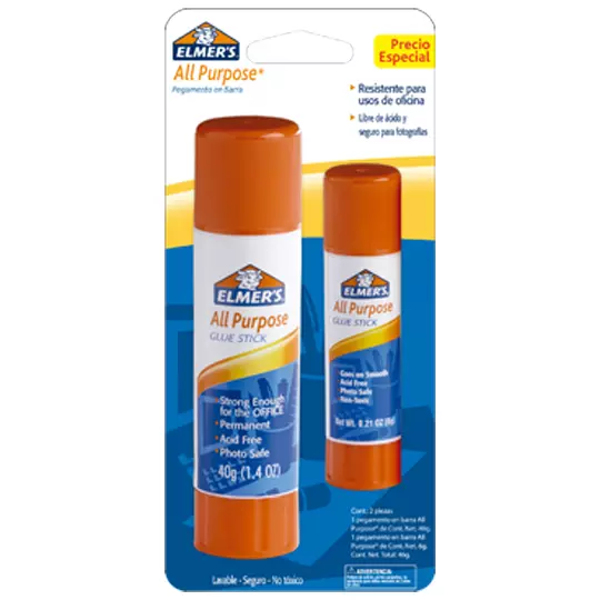 Lápiz adhesivo Elmers 40 gr + 1 barra de6gr