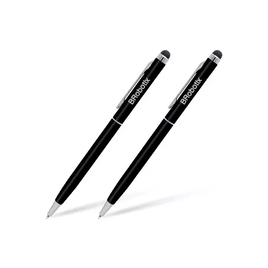 Pluma Stylus Para Tableta, Duo Pack  Negra, BROBOTIX 6000403