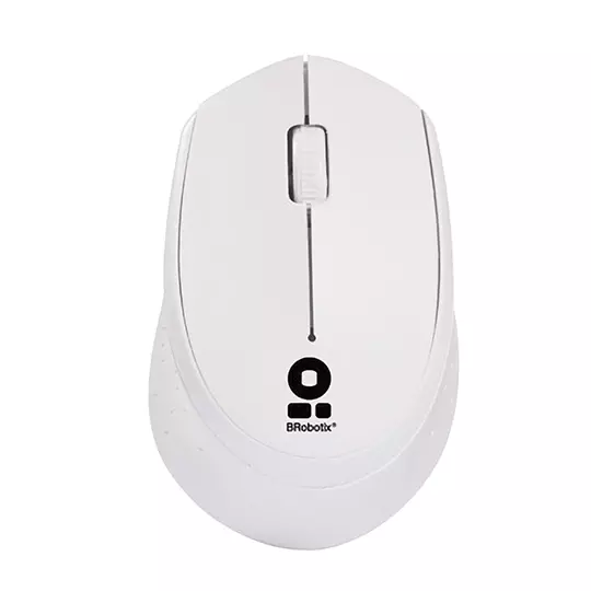 Mouse Inalámbrico 1000 DPI, Blanco BROBOTIX 6000809