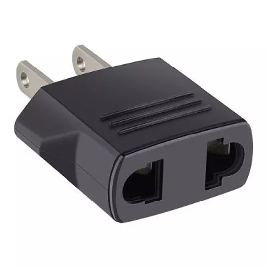 Adaptador de corriente BRrobotix 6000915 Europeo a Americano, Color Negro