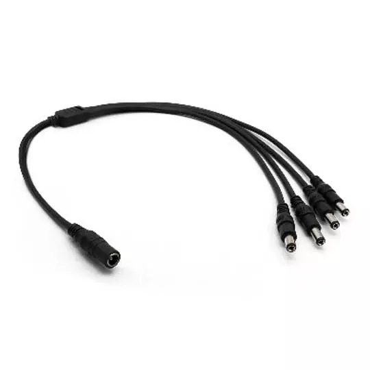 LM-Cable BRobotix 764762 CCTV divisor de fuente depoder, Color Negro