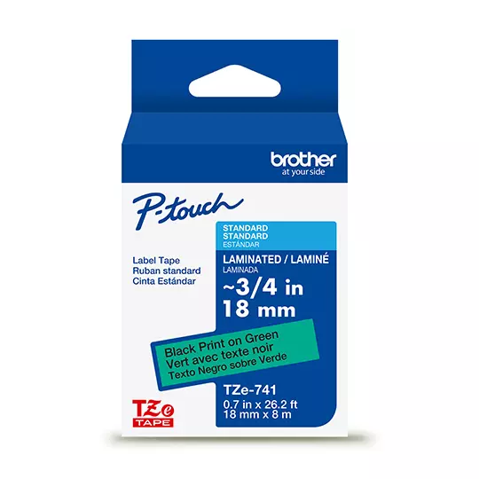 Cinta Brother negro sobre verde TZE741G.