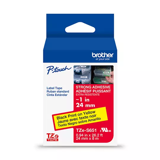 Cinta Brother negro sobre amarillo TZES651G