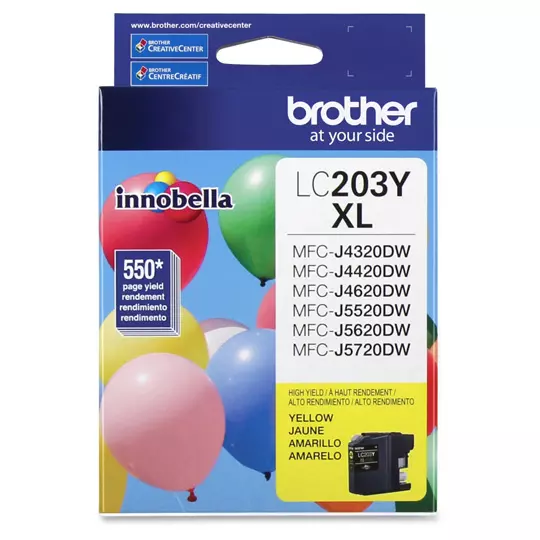 Cartucho brother amarillo LC203Y.