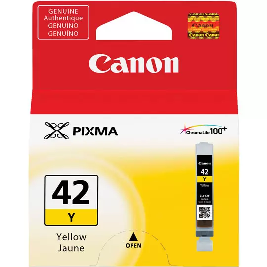 Tanque de tinta Canon CLI-42 amarillo.
