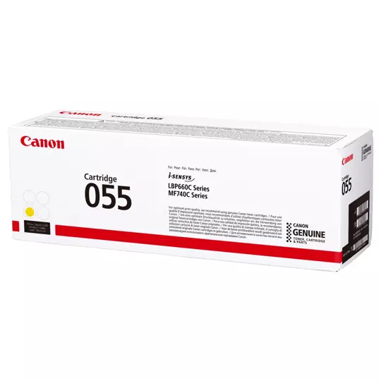 Cartucho Canon para toner 055 amarillo. 