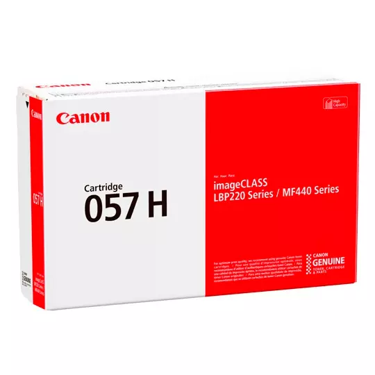 Cartucho Canon para toner 057H negro.