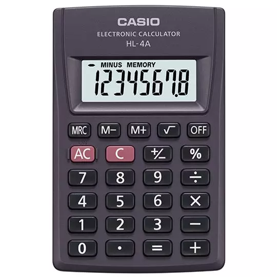 Calculadora básica 8 dígitos CASIO  básica portátil