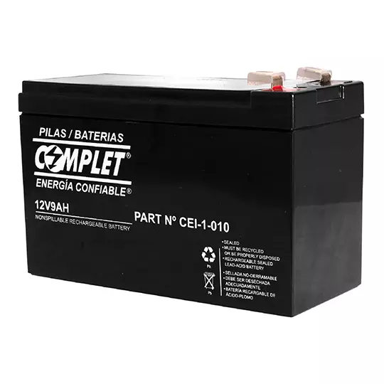 Bateria de reemplazo 12 V / 9 Ah.