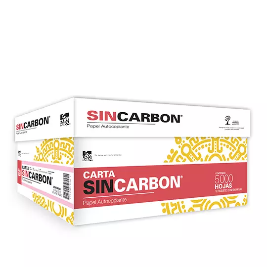 Caja de papel autocopiante final copamex Sin carbon rosa 75gr