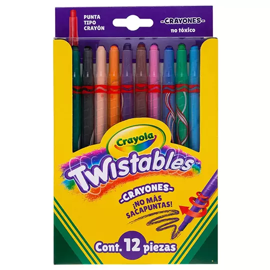 Crayones Crayola twistables tamaño estandar 12 piezas